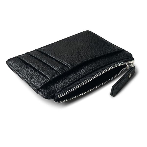 

men wallet solid color textured pu zipper card holder mini coin purse maea99 wallets, Red;black