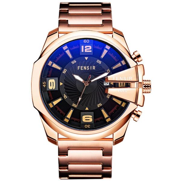 

wristwatches sport watches men brand rose gold quartz business military creative wristwatch man gift clock relogio masculin, Slivery;brown