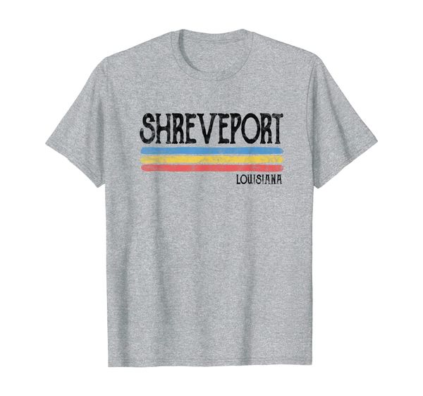 

vintage shreveport louisiana la t-shirt love gift souvenir, White;black