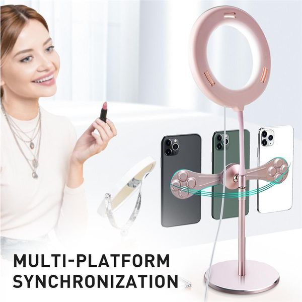 

cell phone mounts & holders desklive holder alunumim metal cellphone stand with ring fill light magnetic smartphones support portable us