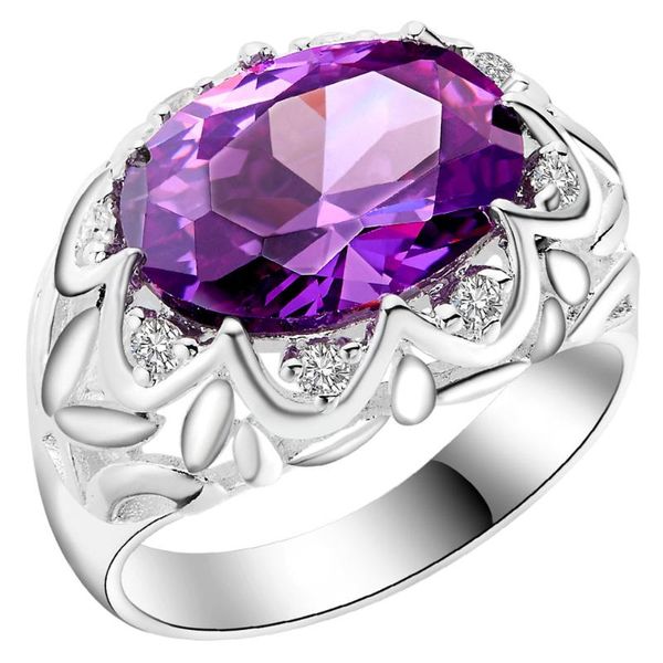 

cluster rings 2021 silver plated for wedding flower engagement gift paved cz nice big jewellery wholesale finger ring lady, Golden;silver