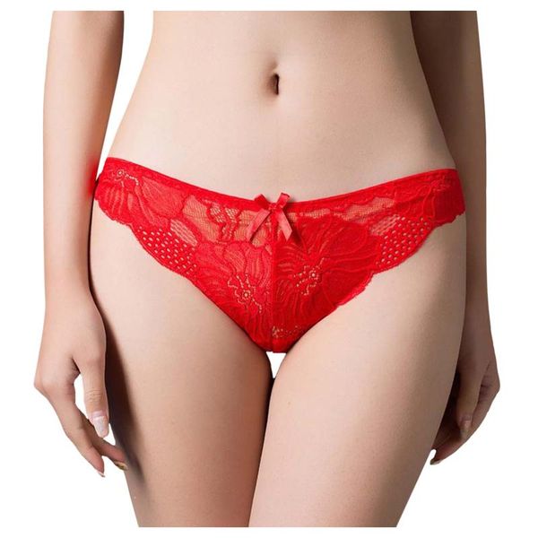 

women's panties women lace low-waist underwear thong female g string breathable hollow out lingerie temptation embroidery intimates, Black;pink