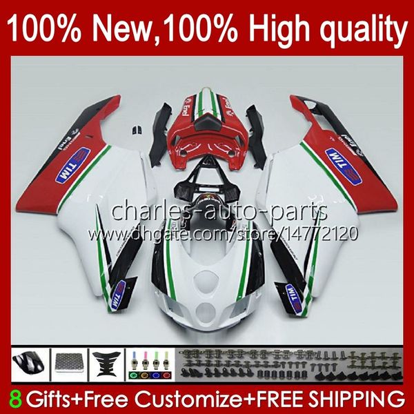 Corpo in moto per Ducati 749s 999s 749 999 749-999 03 04 05 06 Bodywork 27No.48 749 999 S R 2003-2006 Cowling 749R 999R Red Green Bianco 2003 2004 2005 2006 Kit carenatura OEM