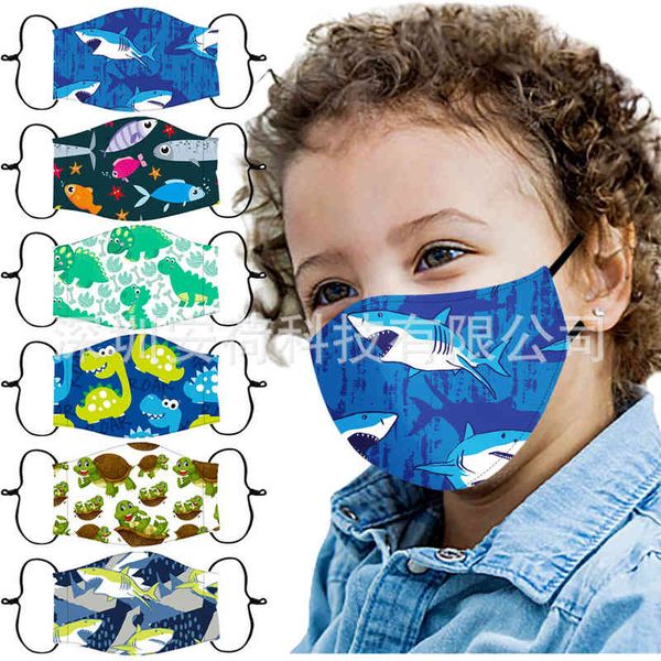 

washable printed children's reusable cotton dust-proof sports mask