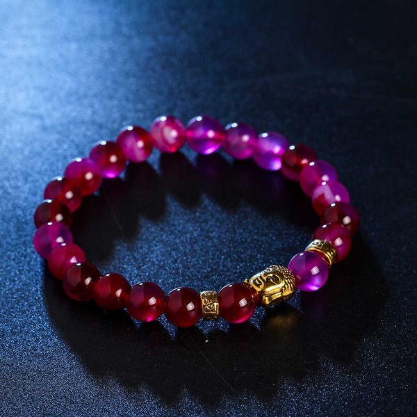 

wind jewelry lava stone buddha head bracelet men's and women's pieces of hand jewelry, Silver