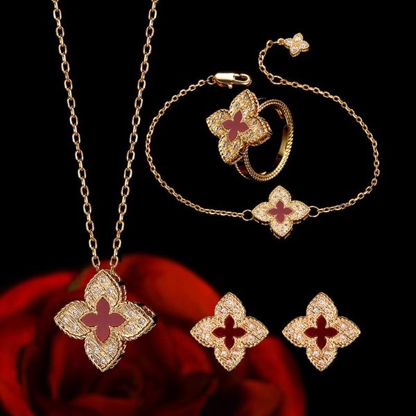 

earrings & necklace janekelly 4pcs bridal zirconia full jewelry sets for women party, luxury dubai nigeria cz crystal wedding, Silver