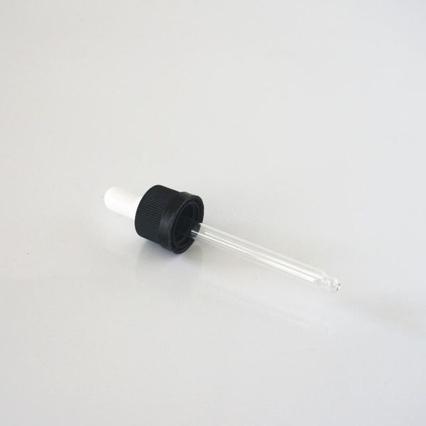

storage bottles & jars 18/410 20-300pcs essential oil cap anti theft cover for children white/black glue head lid with 100ml glass dropper p