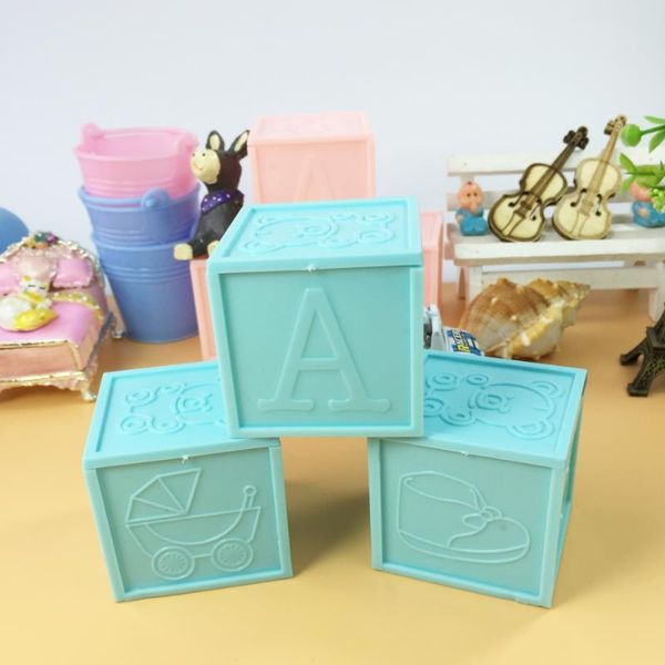 

gift wrap 3pc cute bear simple letter cube plastic candy boxes wedding party supplies packing box baby shown favors bag