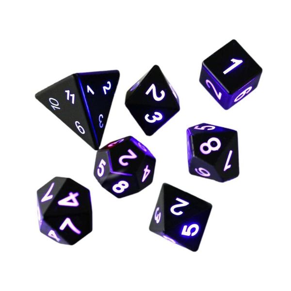 

party decoration electronic luminous dice 7pcs/set set board game favor