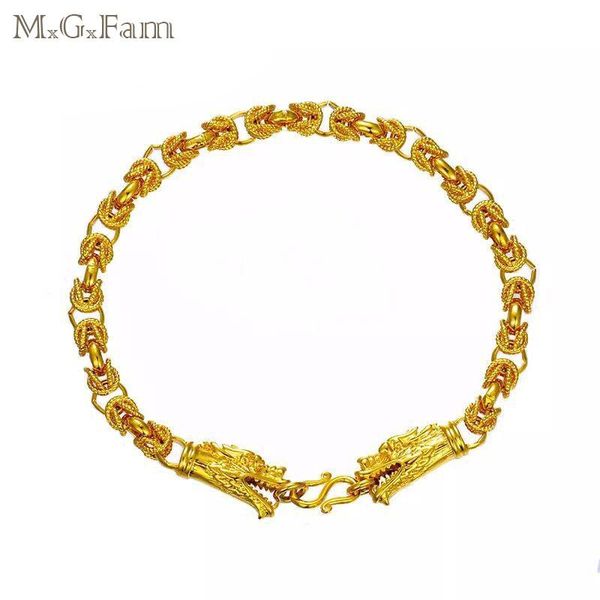 

mgfam (21cm*5mm) dragon bracelet jewelry men china ancient mascot original designs pure gold color allergy link, chain, Black