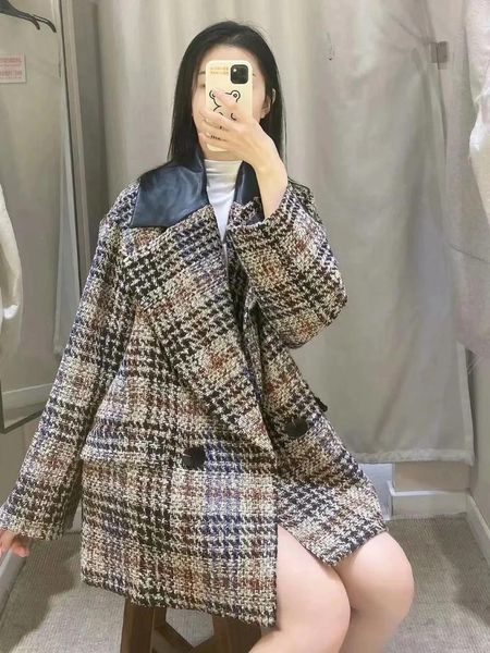 

women's suits & blazers zbza 2021 loose woolen stitching fashion trend looks thin ladies suit, White;black