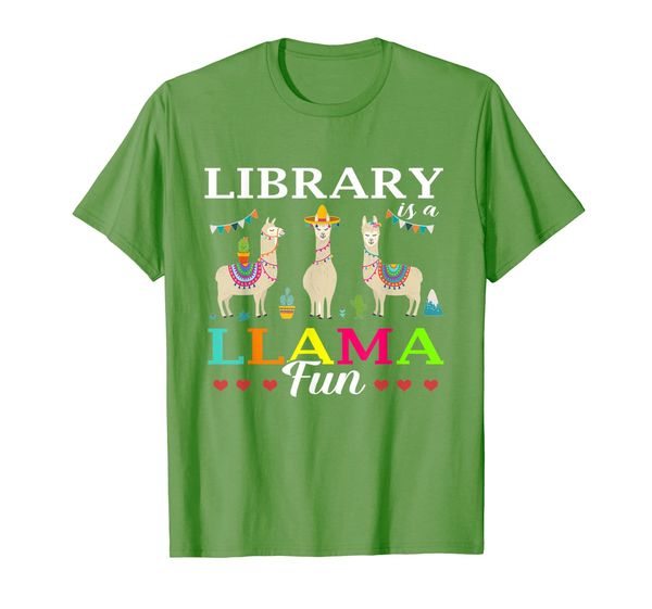 

library is a llama fun reading lovers gift t-shirt, White;black