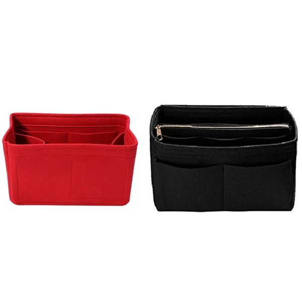 

cosmetic bags & cases home storage bag felt insert red m purse organizer black l