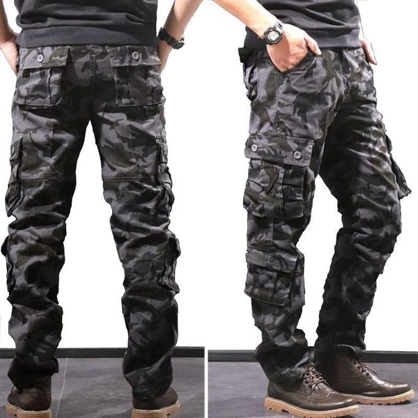 

men's pants camouflage military jogger men 2021 pure cotton mens spring autumn pencil harem pant comfortable trousers camo joggers, Black