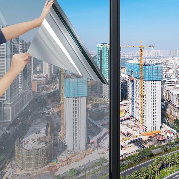 

window stickers luckyyj one way privacy tint film sun blocking anti uv sticker heat insulation glass self-adhesive