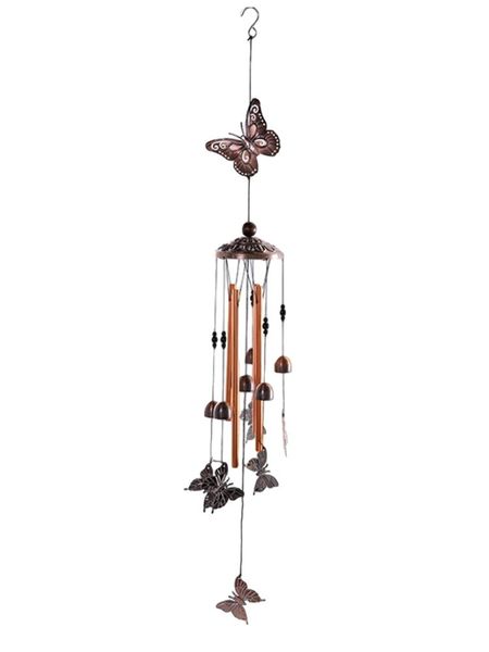 

decorative objects & figurines outdoor butterfly wind chimes yard garden tubes bells metal antique windchime wall hanging home decor decorat
