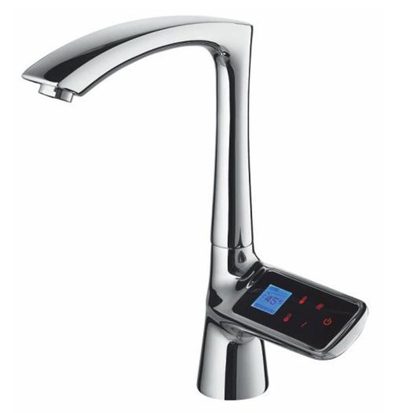

kitchen faucets modern intelligent control faucet 360 rotation smart thermostatic sink mixer single hole chrome brass water taps