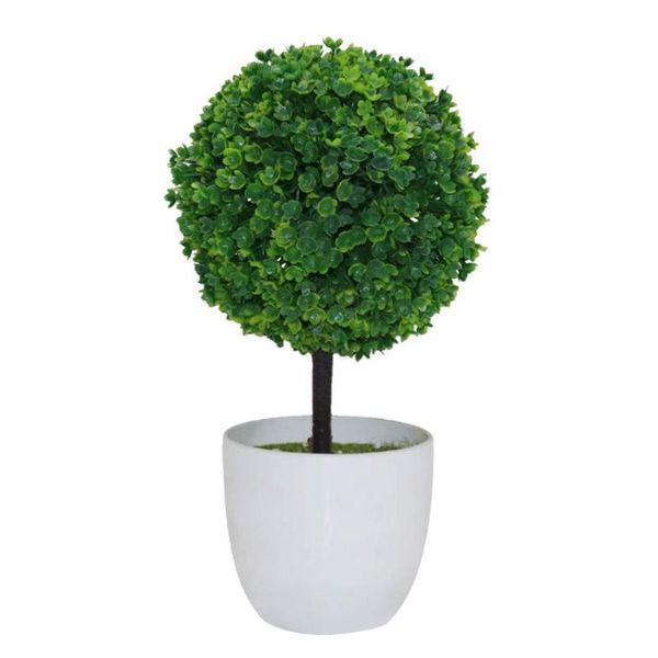 

vases ball shape artificial plants bonsai plastic simulation tree deskpot decorative fake flowers leaves garden plant decor