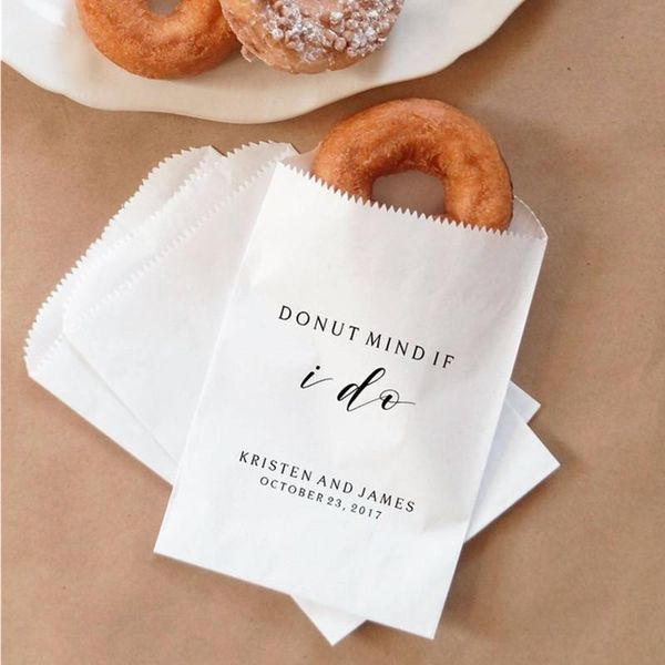 

gift wrap custom donut favor bags,doughnut sacks,wedding dessert table, bridal shower,mind if i do,lined,grease resistant,birthday party