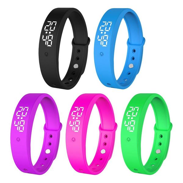 V9 Temperatura Corporal Pulseiras Inteligentes Pulseira Monitor Termômetros Vibração Alarme Relógio Smartband Fitness Bluetooth Banda À Prova D 'Água Melhor qualidade