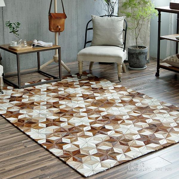 

carpets genuine cowhide leather patchwork rug for living room bedroom extra large is 200*300cm handmade 100% natural carpet