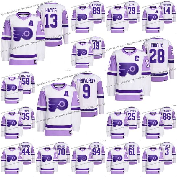 

stitched flyers danick martel 2021 hockey fights cancer philadelphia valtteri filppula nolan patrick salinitri orange cam atkinson joel fara, Black;red