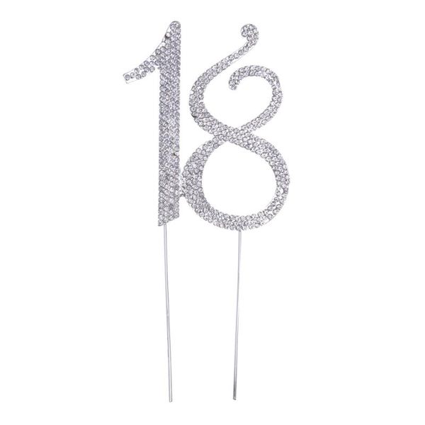 

other festive & party supplies 18 cake er for 18th birthday or anniversary crystal rhinestones decorative (silver)