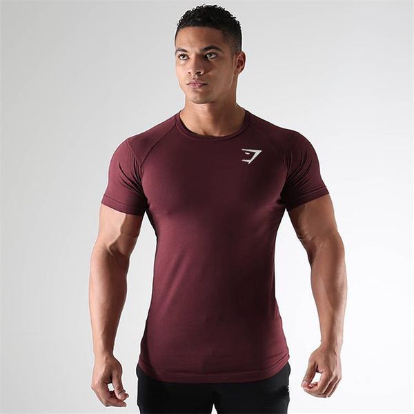 

men's t-shirts 2021malet-shirt summer sports short-sleeved fast drying training breathable compression jogging tights gym fitness track, White;black