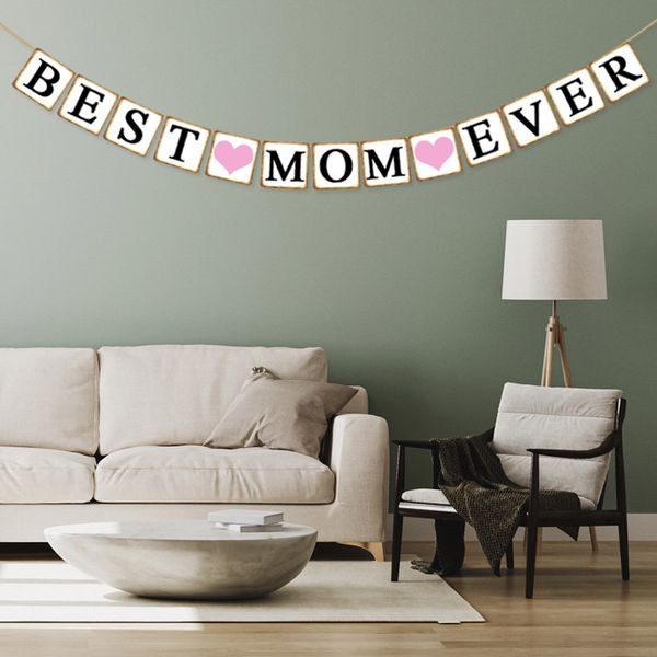 

2021 personalized banner mom birthday party banner mother's day bunting decoration