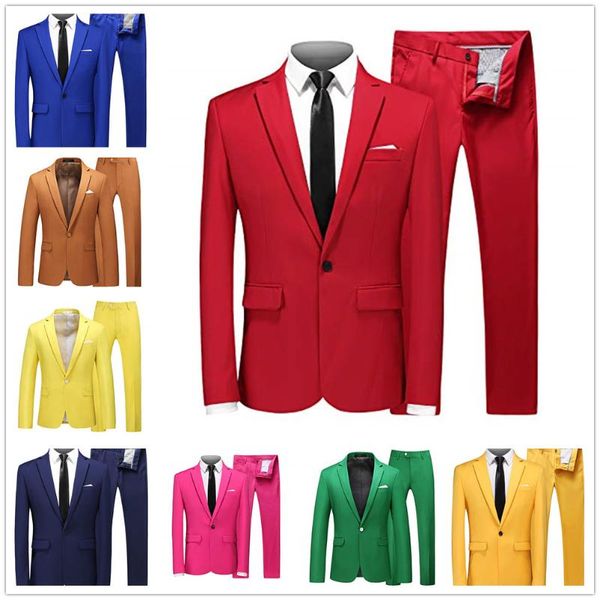 

men's suits & blazers formal occaison mens 2 piece suit slim fit notch lapel tuxedo for daily business and prom wedding party (blazer +, White;black