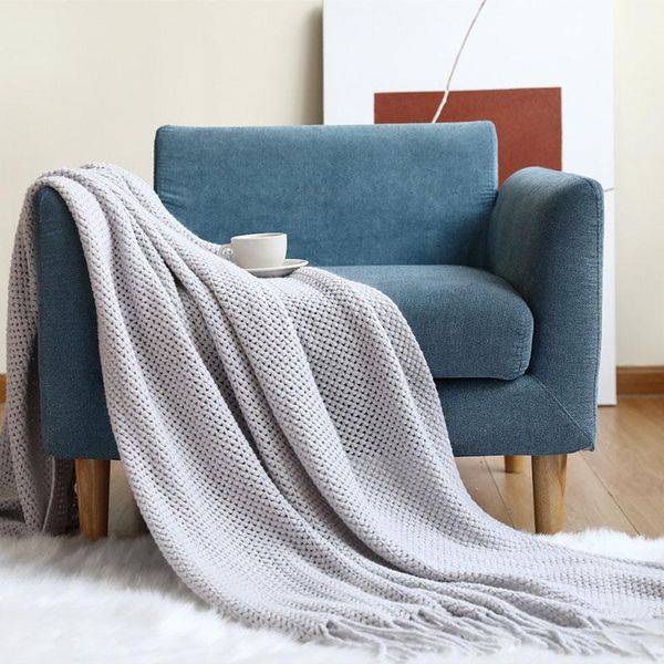 

blankets sofa tassel nap bedroom cover blanket bedspread home bed sheet nordic super soft bedding knitted travel throw