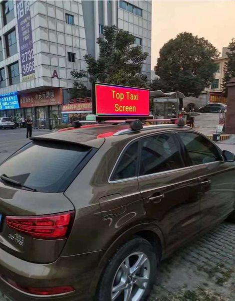 

display wifi outdoor waterproof double sides p2.5 car roof screen taxi led advertising video
