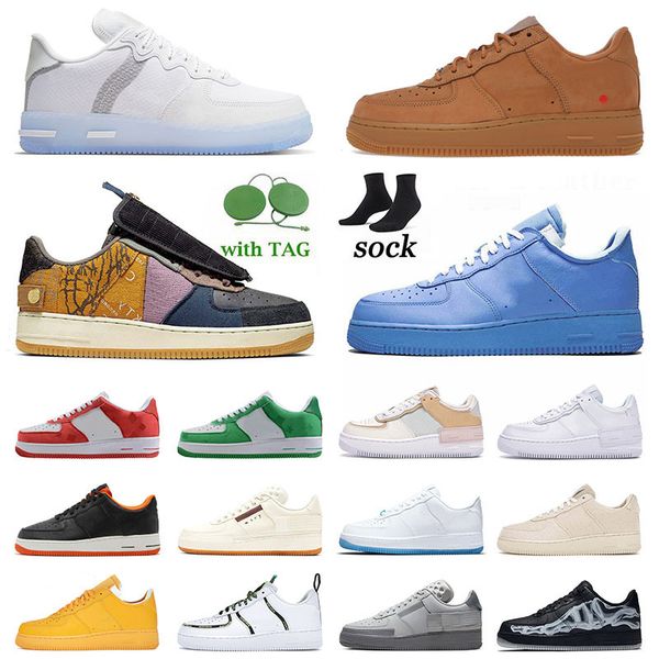 

2021 new arrival 1 one low running shoes for mens cactus jack black skeleton white what the shadow n354 grey fog wheat sports sneakers men w
