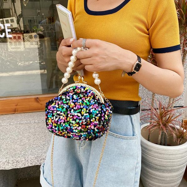 

fashion tote bag pearl women shoulder bags clutch party design handbag chain wedding crossbody 2021 ladies evening package