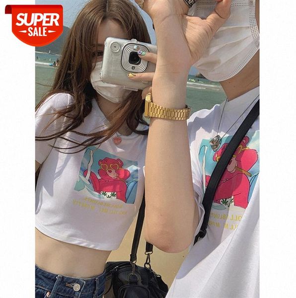

[daily demand] there are 2 styles of bear couple t|two or more hands casual short-sleeved blouse women #697z, Black;gray