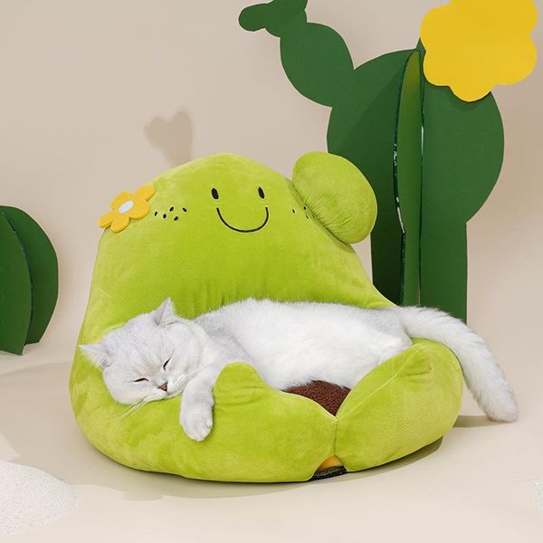 

cat beds & furniture nest mats cactus sleeping pad washable pet bed soft cozy for cats dog breathable house supplies