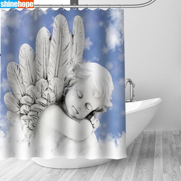 

shower curtains customized curtain angel waterproof polyester bathroom for