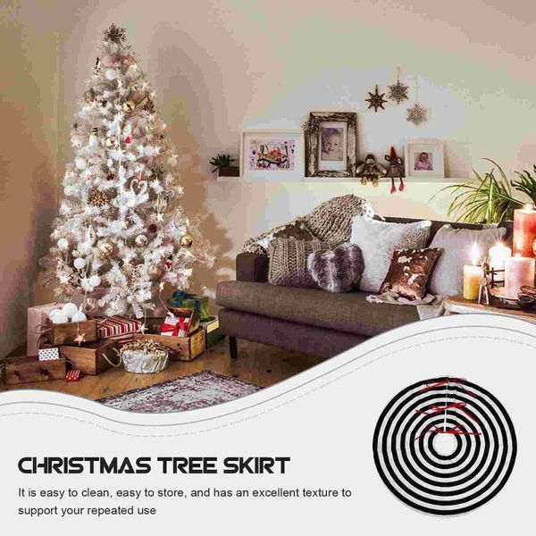 

christmas decorations 1pc decorative tree skirt mat black and white stripe
