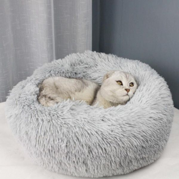 

warm round solid color pet nest lounger cushion for small medium large dogs & cat winter dog kennel puppy mat bed kennels pens