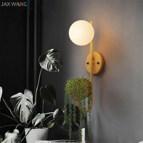 Designer Licht Ball Wand Lampen Moderne Nordic Wohnzimmer Studie Schlafzimmer Lichter Warme Nacht Macarons Pflanze Hängen Leuchten