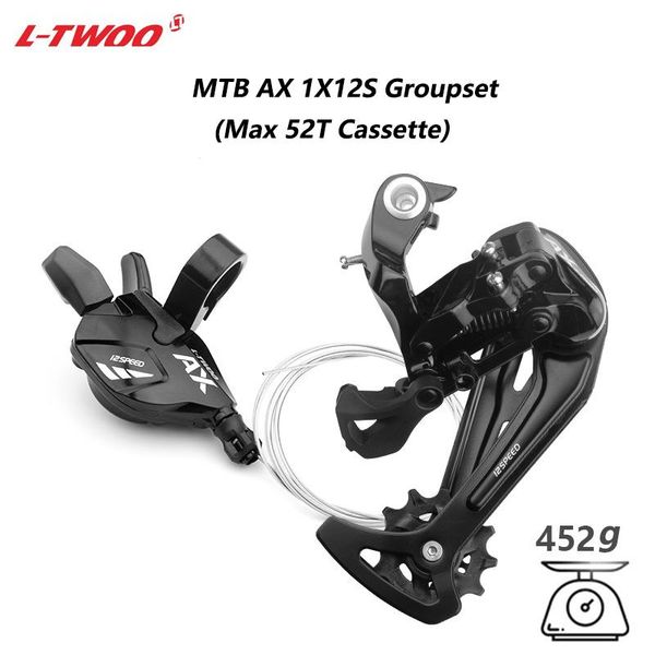 

bike derailleurs ltwoo mtb 1*12 12 speed bicycle shifter rear derailleur ax 12v kit group set for max 52t cassette mountain parts