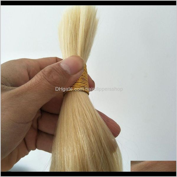 

100 remy extension 300gram no weft straight 12 to 26 inch 613 bleach blonde color wiq06 weaves bfgaw, Black