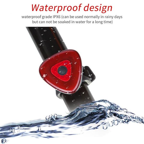 

bike lights intelligent induction bicycle tail light brake usb charging waterproof night riding accessories 50a17