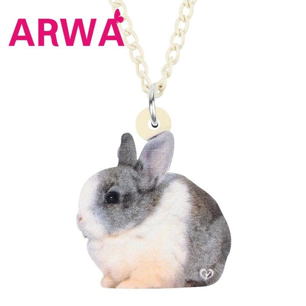 

acrylic easter cute grey necklace choker animal pendant chain jewelry for women girls kid trendy birthday gift necklaces, Silver