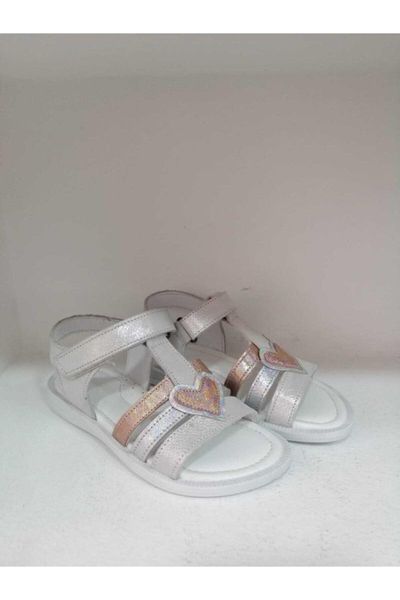 

sandals female child white heart leather, Black