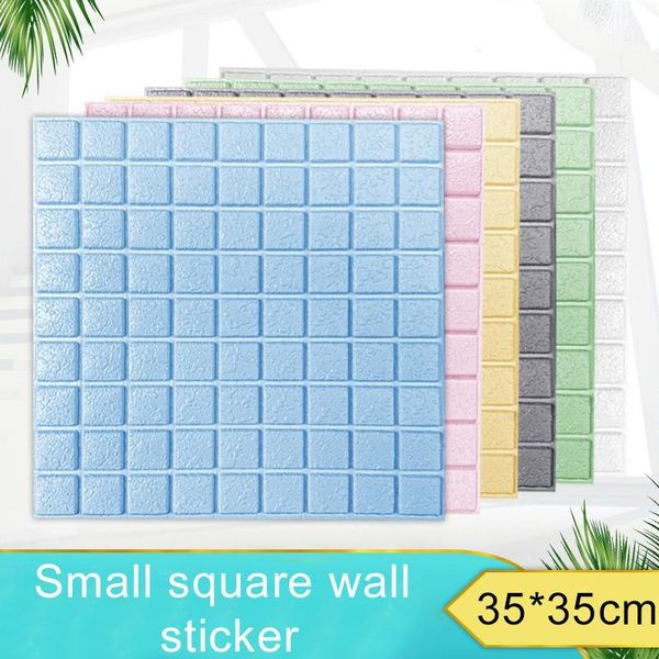

35x35cm 3d brick wall stickers wallpaper decor foam waterproof covering for kids living room diy background wallpapers