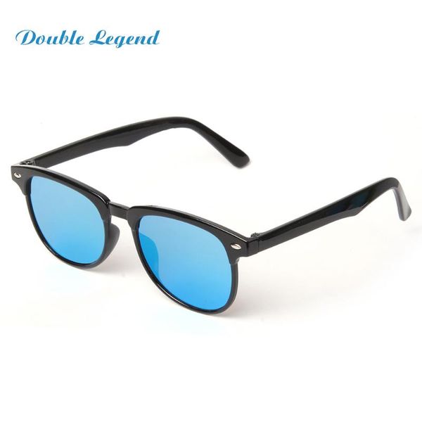 

sunglasses double legend fashion for men women plastic frame blue lens uv400 lentes para sol con uv de mujer, White;black