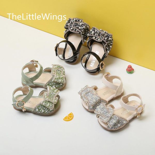 

sandals children's summer 0-1-3 years old fashion fish mouth baby girl soft pearl princess bowknot comfortable toddler shoes, Black;red