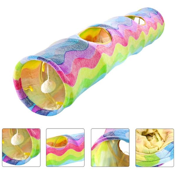 

cat toys 1pc pet creeping tunnel foldable exploration supply