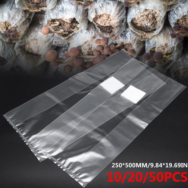 

planters & pots 10/20/50pcs pvc mushroom spawn grow bag substrate high temp pre sealable garden supplies